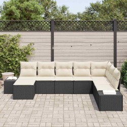 Ensemble de canapé de jardin avec coussin 8 pcs polyrotin 518292518292