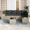 Ensemble de canapé de jardin 6 pcs Gris clair polyrotin 518302518302