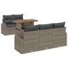 Ensemble de canapé de jardin avec coussin 6 pcs Gris 518315518315