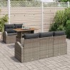 Ensemble de canapé de jardin avec coussin 6 pcs Gris 518315518315