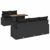 Ensemble de canapé de jardin avec coussin 6 pcs Noir 518317518317