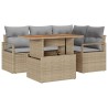 Ensemble de salle à manger pour jardin 5 pcs Beige et gris 518320518320