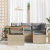 Ensemble de salle à manger pour jardin 5 pcs Beige et gris 518320518320