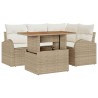 Ensemble de canapé de jardin avec coussin 5 pcs beige et crème 518331518331