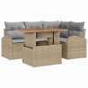 Ensemble de canapé de jardin 5 pcs beige et gris clair 518333518333