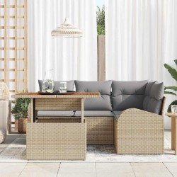 Ensemble de canapé de jardin 5 pcs beige et gris clair 518333518333
