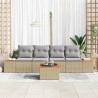 Ensemble de canapé de jardin 5 pcs Beige Poly rotin 518345518345
