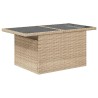 Ensemble de canapé de jardin avec coussin 5 pcs Beige polyrotin 518346518346