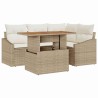 Ensemble de salle à manger pour jardin 5 pcs Beige et crème 518353518353
