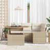 Ensemble de salle à manger pour jardin 5 pcs Beige et crème 518353518353