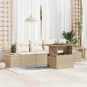 Ensemble de salle à manger pour jardin 5 pcs Beige et crème 518354518354