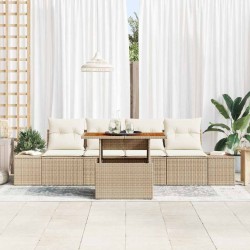 Ensemble de salle à manger pour jardin 5 pcs Beige et crème 518354518354