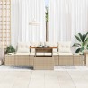 Ensemble de salle à manger pour jardin 5 pcs Beige et crème 518354518354