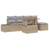 Ensemble de salle à manger pour jardin 6 pcs Beige et gris 518358518358