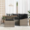 Ensemble de salle à manger pour jardin 5 pcs Gris et marron 518363518363