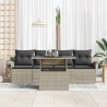 Ensemble de canapé de jardin 5 pcs Gris clair polyrotin 518364518364