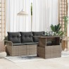 Ensemble de canapé de jardin avec coussin 5 pcs Gris polyrotin 518365518365