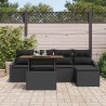 Ensemble de salle à manger pour jardin 6 pcs Noir et Marron 518366518366
