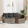 Ensemble de canapé de jardin avec coussin 5 pcs Gris Poly rotin 518367518367