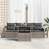Ensemble de canapé de jardin avec coussin 5 pcs Gris Poly rotin 518367518367