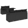 Ensemble de canapé de jardin avec coussin 6 pcs Noir polyrotin 518377518377