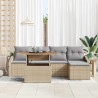 Ensemble de salle à manger pour jardin 6 pcs Beige et gris 518392518392