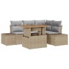 Ensemble de canapé de jardin avec coussin 5 pcs Beige et gris 518395518395