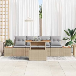 Ensemble de salle à manger pour jardin 5 pcs Beige et gris 518405518405