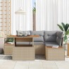 Ensemble de salle à manger pour jardin 5 pcs Beige et gris 518412518412