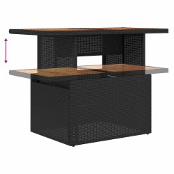 Ensemble de salle à manger pour jardin 5 pcs Noir et Marron 518417518417