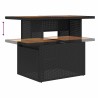 Ensemble de salle à manger pour jardin 5 pcs Noir et Marron 518417518417