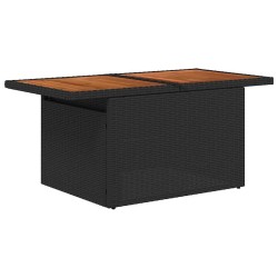 Ensemble de canapé de jardin avec coussin 5 pcs Noir Poly rotin 518421518421