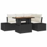 Ensemble de canapé de jardin avec coussin 5 pcs Noir et Crème 518423518423