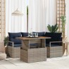 Ensemble de salle à manger pour jardin 5 pcs Gris et marine 518425518425