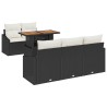 Ensemble de salle à manger pour jardin 6 pcs Noir et Crème 518431518431