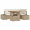 Ensemble de canapé de jardin avec coussin 5 pcs Beige et crème 518438518438