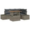 Ensemble de canapé de jardin avec coussin 5 pcs Gris et marron 518440518440