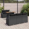 Ensemble de salle à manger pour jardin 6 pcs Noir et Marron 518444518444