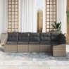 Ensemble de Canapés avec coussin 6 pcs Gris polyrotin 518450518450