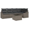 Ensemble de Canapés avec coussin 6 pcs Gris polyrotin 518452518452