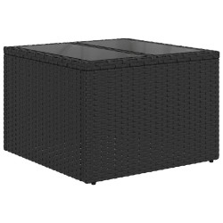 Ensemble de Canapés avec coussin 6 pcs Noir polyrotin 518453518453