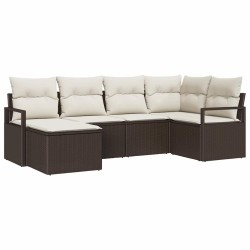 Ensemble de Canapés 6 pcs Marron polyrotin 518461518461