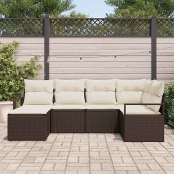Ensemble de Canapés 6 pcs Marron polyrotin 518461518461