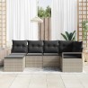 Ensemble de Canapés 6 pcs Gris clair polyrotin 518464518464