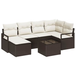 Ensemble de Canapés 7 pcs Marron polyrotin 518466518466