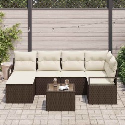 Ensemble de Canapés 7 pcs Marron polyrotin 518466518466