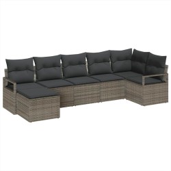 Ensemble de Canapés 7 pcs Gris polyrotin 518511518511