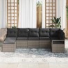 Ensemble de Canapés 7 pcs Gris polyrotin 518511518511