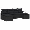 Ensemble de Canapés 6 pcs Noir polyrotin 518513518513
