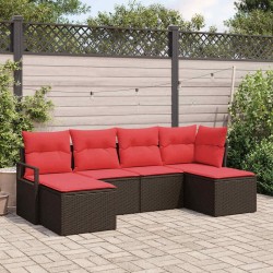 Ensemble de Canapés 6 pcs Marron polyrotin 518514518514